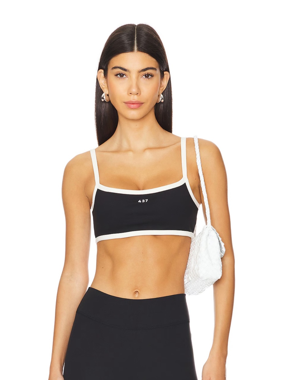 437 black & creme micro bra